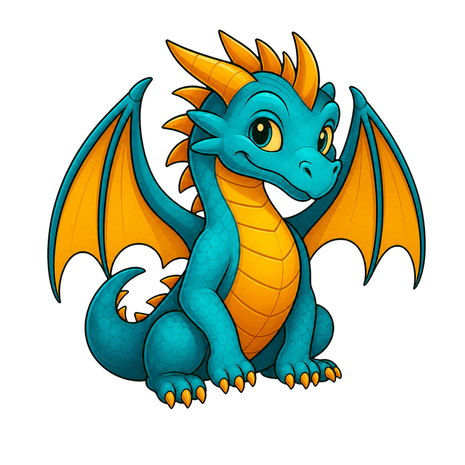 Dragon azul mascota GameOn